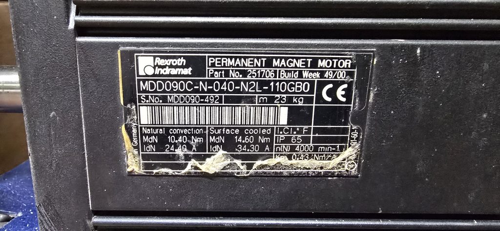 Rexroth Indramat MDD090C-N-040-N2L-110GB0 Servo Motor