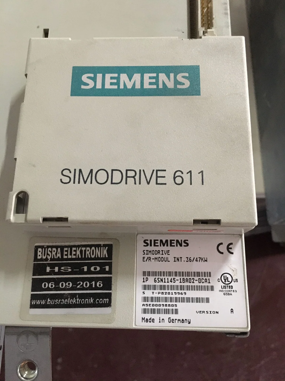 Siemens 6SN1145-1BA02-0CA1 Hat Besleme Modülü yedek parça fotoğrafı 2