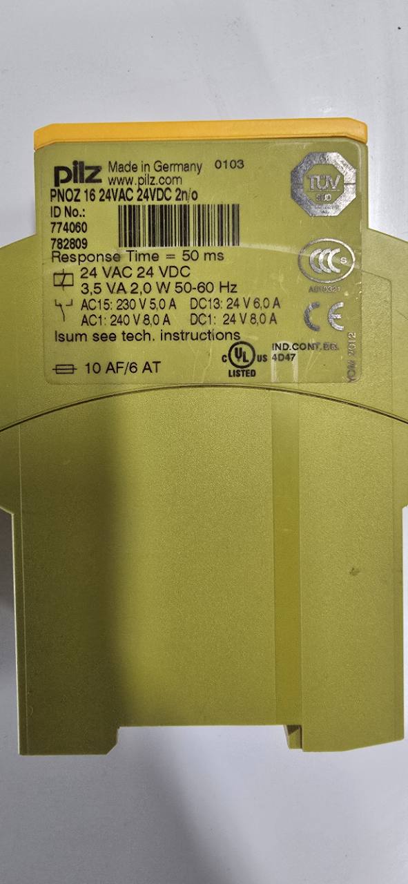 Реле безопасности PILZ PNOZ 16 24VAC 24VDC 774060, маркировка
